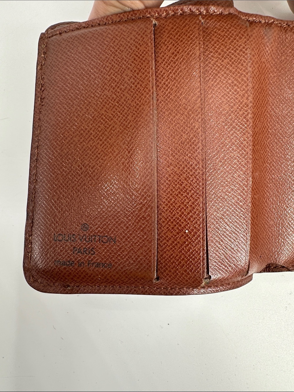 Authentic vintage Louis Vuitton Monogram Compact Wallet - Dark Brown - Picture 8 of 10